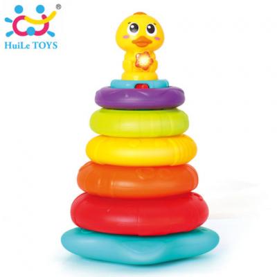 HUILE TOYS - ห่วงเรียงลำดับ Stacking Rainbow Duck
