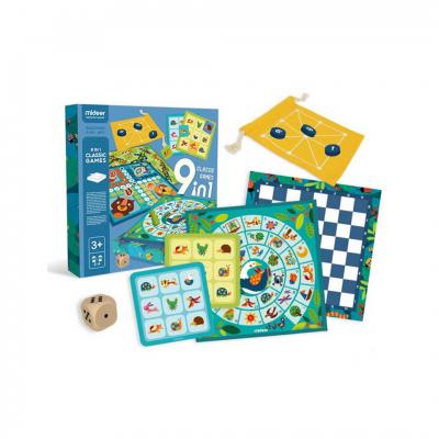 Mideer บอร์ดเกม 9 เกมส์ ใน 1 กล่อง 9in1 Classic Games