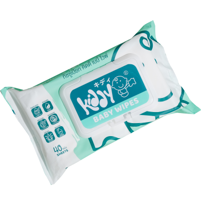 KIDDY BABY WIPES ทิชชู่เปียก ขนาด 40 แผ่น สูตรอ่อนโยน