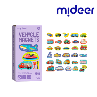 MIDEER ตัวอักษรแม่เหล็กลายการขนส่ง TRANSPORTATION MAGNET