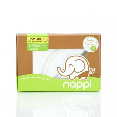 NAPPI ผ้ารองที่นอนกันน้ำใยไผ่ - M (Size 55 x 73 cm)