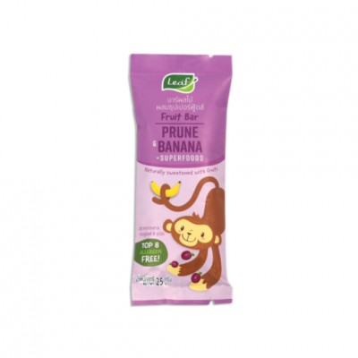 LEAF บาร์ผลไม้ผสมซุปเปอร์ฟู้ดส์ (FRUIT BAR) รสพรุนและกล้วย