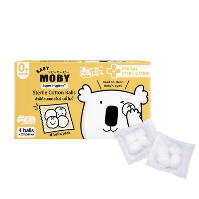 BABY MOBY สำลีก้อนสเตอไรส์แบบกล่อง (Sterile Eyes Cotton Balls)