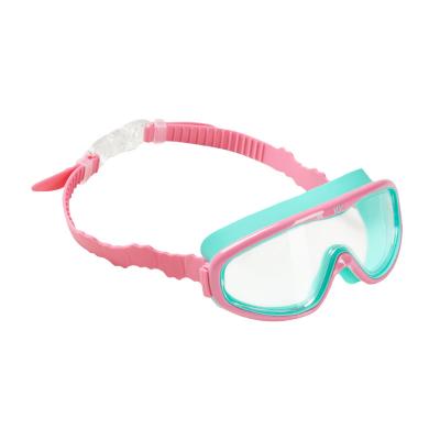 KEED แว่นตาว่ายน้ำเด็ก 2 ปีขึ้นไป หน้ากว้าง เลนส์ใส มีที่ล็อคด้านหลัง สีชมพู-มิ้นท์