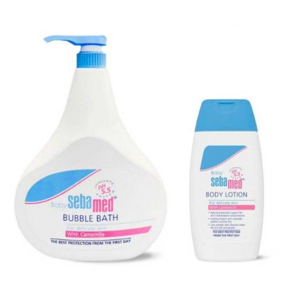 SEBAMED Value Pack Baby Bubble bath 1,000 ml. + Baby Lotion 200 ml. (แถมฟรี Baby sebamed Diaper cream (sample) 10 ml. เฉพาะวันที่ 1-30 ก.ย. 2567 เท่านั้น)