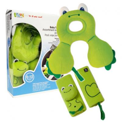 (Outlet) BENBAT ชุดหมอนรองคอ+นวมหุ้ม Travel Set สำหรับเด็ก 0-12 เดือน ลาย Frog