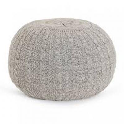 TUTTI BAMBINI สตูลไหมพรมสำหรับวางขา รุ่น Knitted Pouffe สีเทา