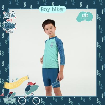 KEED Woof Woof Bike ชุดว่ายน้ำเสื้อแขนยาว-กางเกงขาสั้น