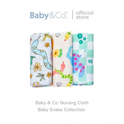 BABY&CO. Baby Snake Collection ผ้าอ้อมเด็ก แพ็ค 3 ชิ้น ขนาด 30x30 นิ้ว