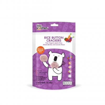 BABY MOBY ขนมข้าวอบกรอบจากข้าวหอมมะลิออร์แกนิค รสมิกซ์เบอร์รี่