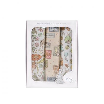 BABY&CO. ผ้าอ้อมเด็กแพ็ก 3 ชิ้น ขนาด 30x30 นิ้ว