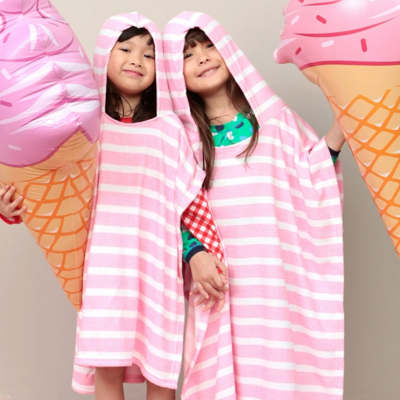HOLIHI ผ้าเช็ดตัวฮู้ดสีชมพู Hooded Towel 2